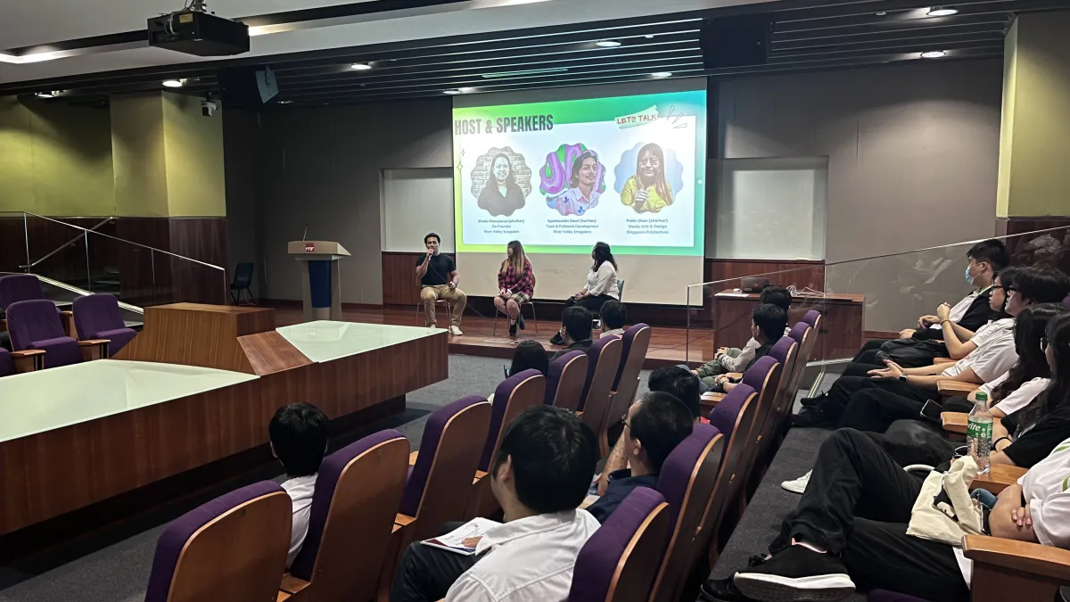 A speaker addressing youth at the Career Speaker Series.
